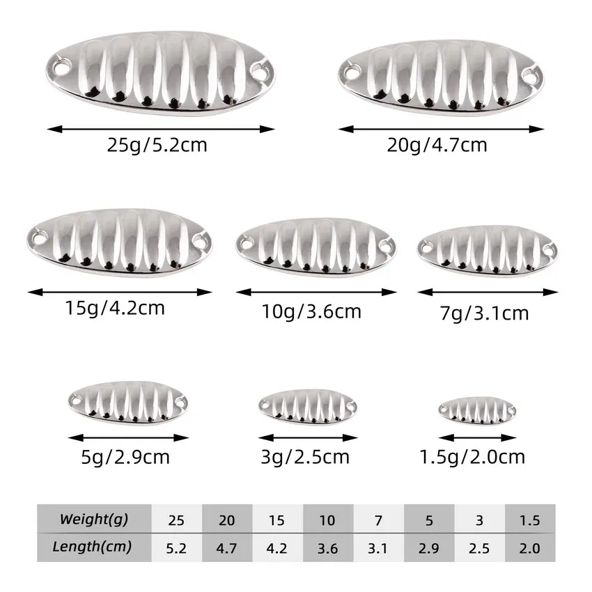 Señuelos de Pesca de cuchara, cebo giratorio Wobblers, anzuelo de Pesca Artificial de oro y plata, lentejuelas, cebos duros para carpa, trucha, aparejos de Pesca - imagen 3