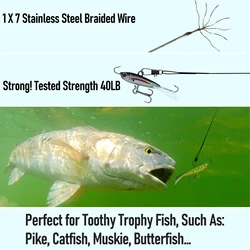 Líder Leader 40LB Acero Inoxidable con Giratorios para Señuelos