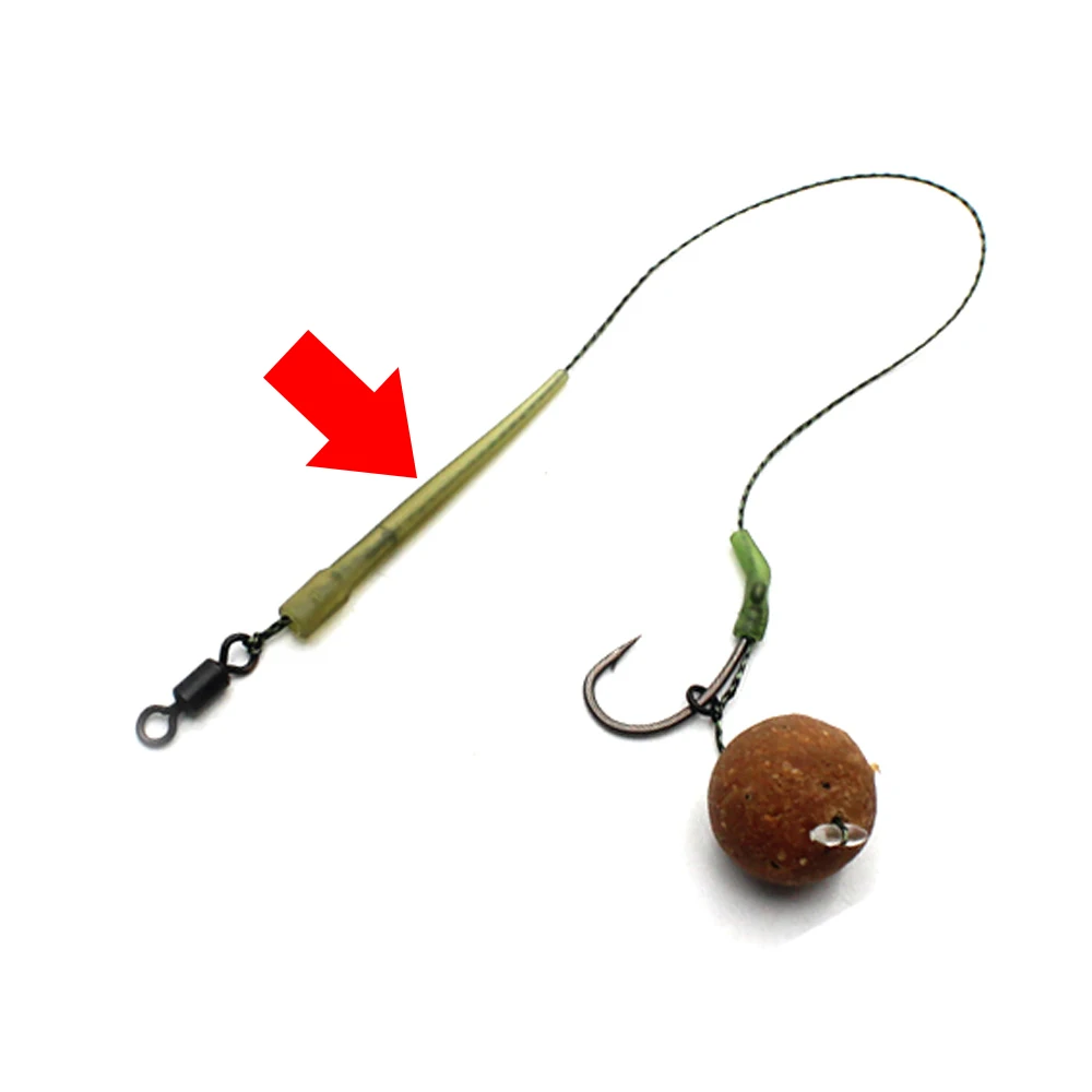 Una configuración de señuelo de pesca que incluye un gancho, peso y una línea trenzada para una pesca efectiva