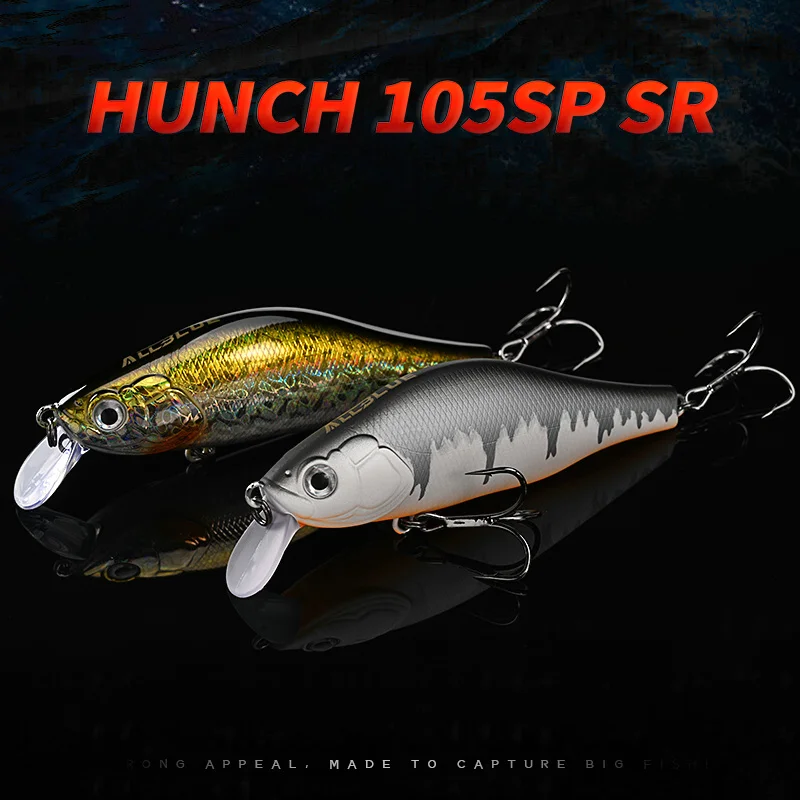 ALLBLUE HUNCH 105SP SR señuelo de pesca Shad 105mm 28,5g suspendido Wobbler Minnow 1-1,5 M cebo de plástico duro Artificial aparejos de Lucio - imagen 5