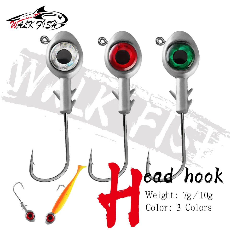 Walk Fish Señuelo trucha cabeza pez – Ojo grande anti-desenganche
