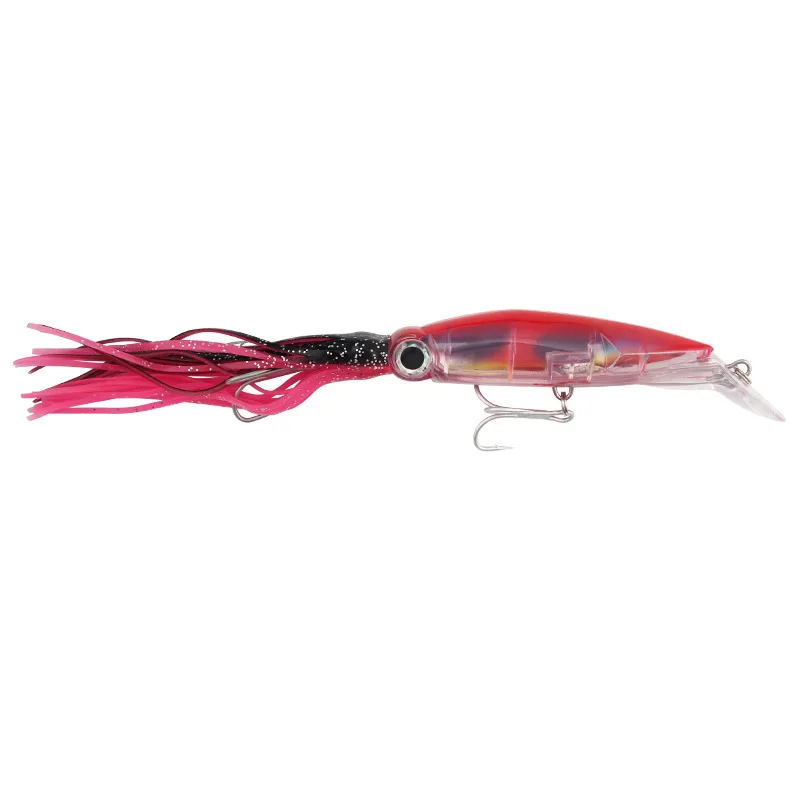 Señuelo de pesca de pulpo grande, cebo duro Artificial de 12cm y 38g, Crankbait Wobbler, herramienta de señuelo de calamar para mar de atún, 1 unidad - imagen 5