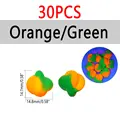 30pcs Orange Green