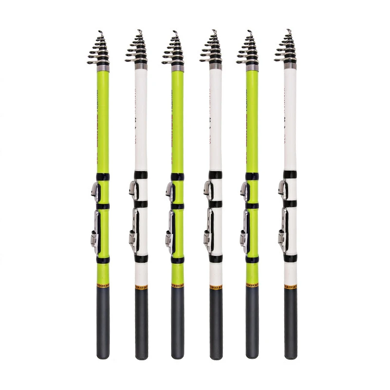 Caña de pescar giratoria, caña de pescar telescópica portátil, ultracorta, de cola suave, de viaje, FRP, 1,5 M-3M - imagen 2