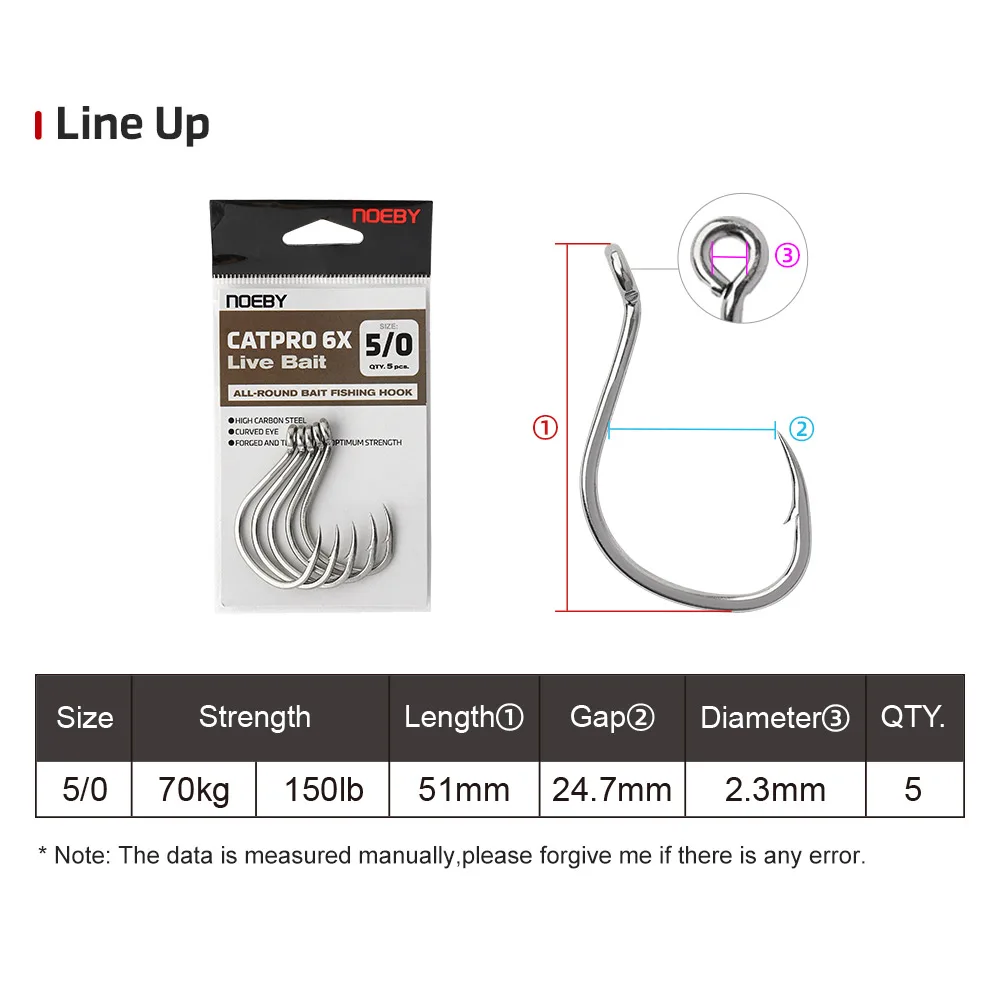 Noeby CATPRO 6X anzuelo de cebo vivo fuerte agua dulce y salada - imagen 4