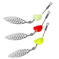 Spinnerbait de vinilo flexible con cabezal plomado para pesca