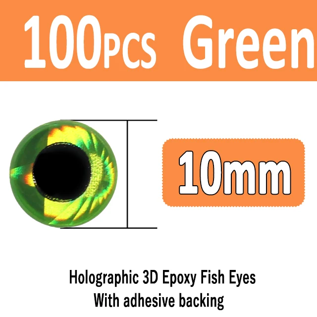 10mm green 100pcs