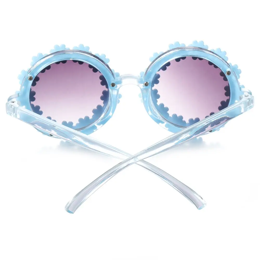 Gafas de sol redondas retro con protección solar para niños, gafas de sol con margaritas, gafas de sol para niñas y niños - imagen 3