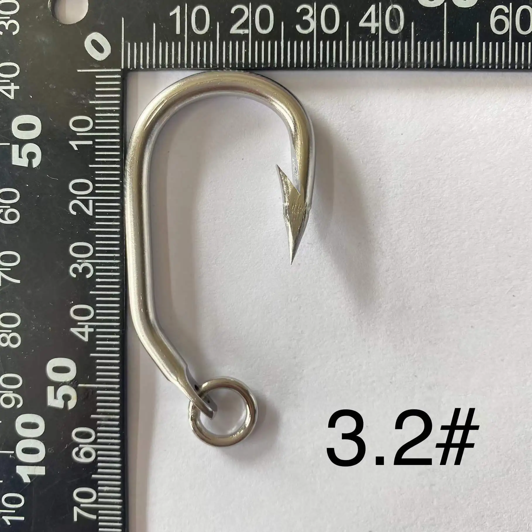 Anzuelo de acero inoxidable para atún con anillo y púas - imagen 5