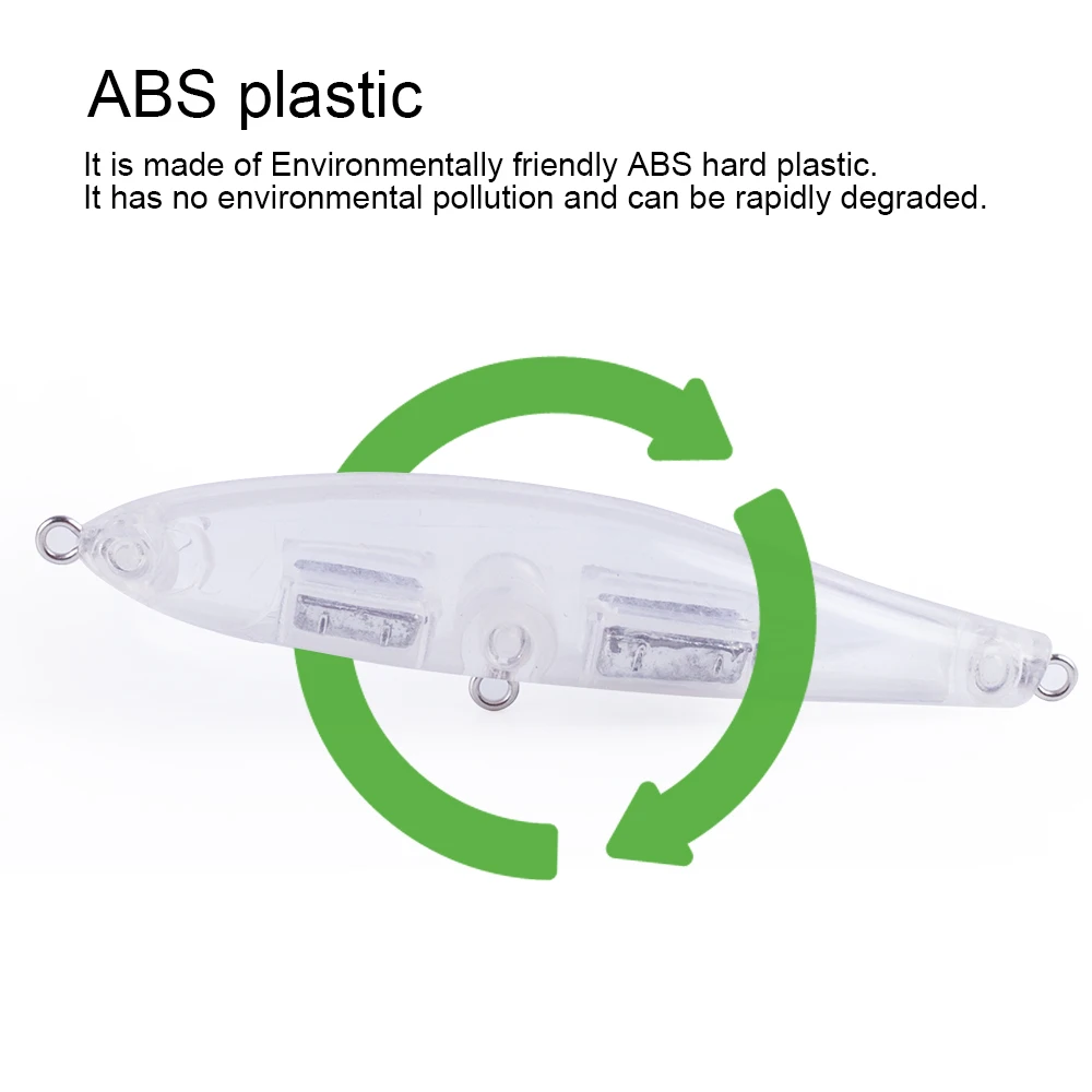 Hanlin-cebo de cuerpo transparente para pesca, aparejos de señuelo de lápiz Wobbler, 10/20 piezas, 8,5 CM, 14,2G - imagen 5