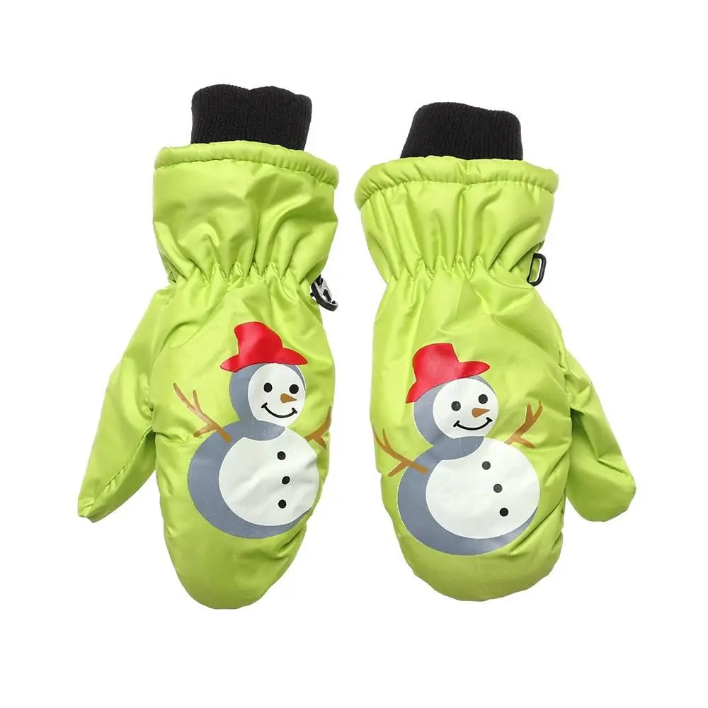 Guantes de esquí para niños de 0 a 5 años, antideslizantes, para deportes al aire libre, a prueba de viento, guantes de esquí para niños, manoplas de dibujo de muñeco de nieve gruesas de invierno - imagen 5