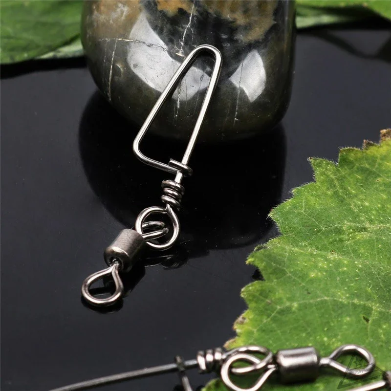 10/20 piezas rodamiento de bolas de acero inoxidable giratorios de pesca Snap Rolling pesca de mar giratorios broches conector accesorios de pesca - imagen 4