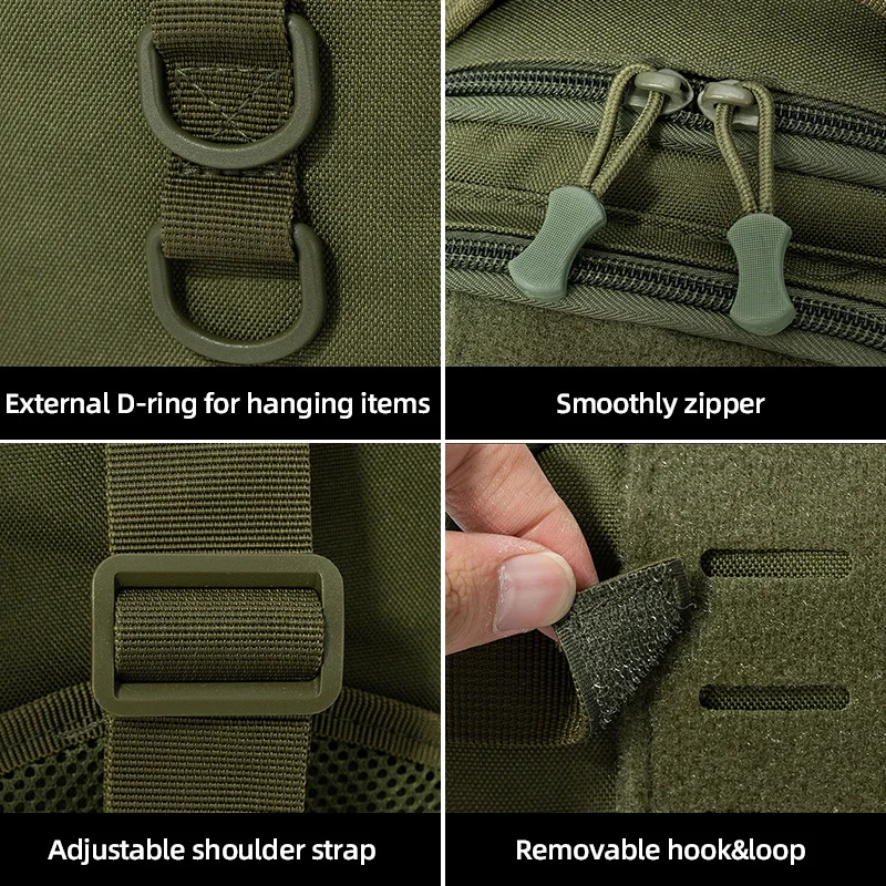 Bolsa de Pecho Táctica con Portacañas Sistema Molle para Pesca - imagen 2