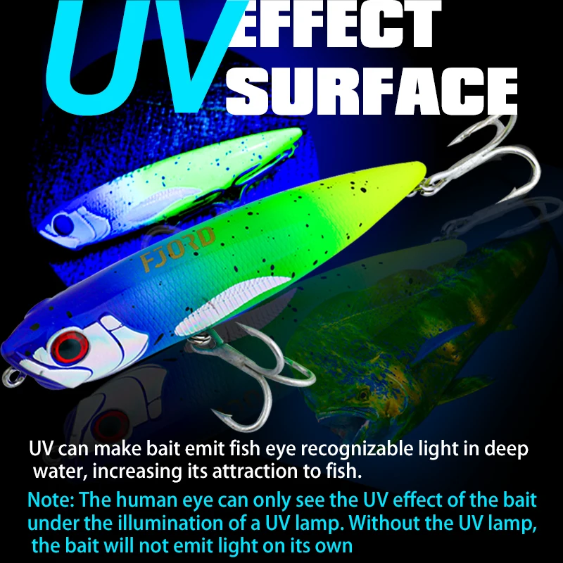 FJORD-señuelo de pesca con lápiz, 31g, 130mm, cebos falsos de agua dulce, superficie dura, cebos artificiales de mar, equipo de pesca - imagen 4