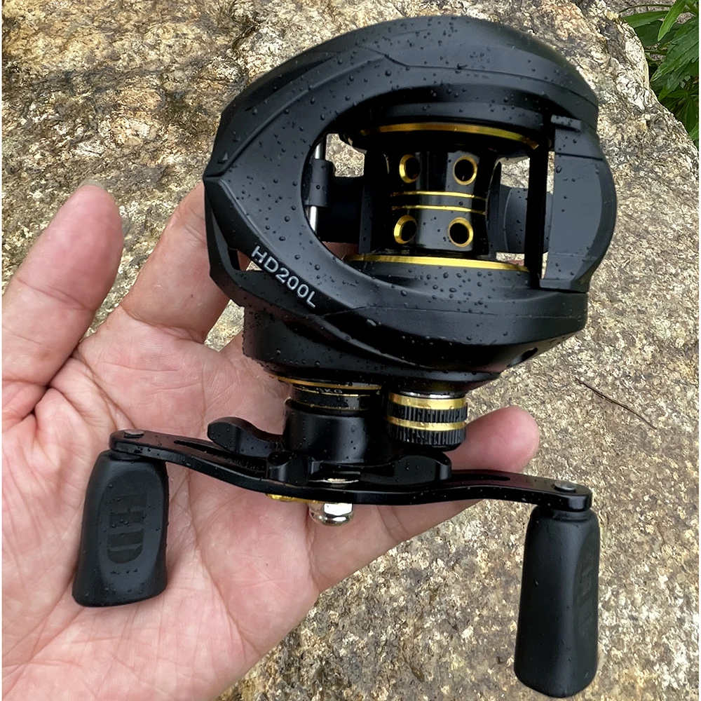 Carrete Baitcasting 8KG arrastre máximo 17 + 1 rodamientos ratios de engranaje 7,2: 1 carretes de pesca de agua dulce y salada para frenado magnético de pulpo - imagen 4