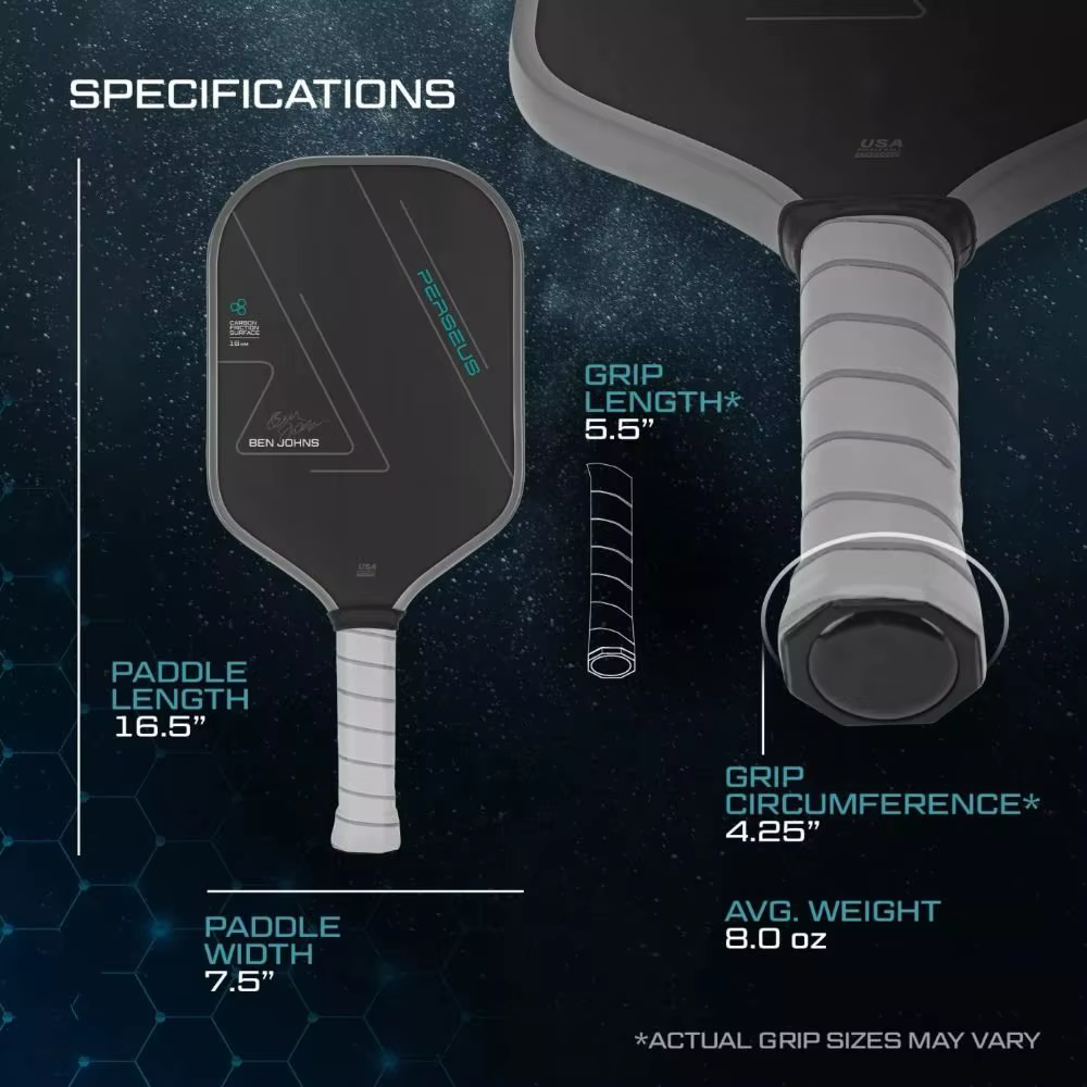Paleta de Pickleball T700 de fibra de carbono cruda, raqueta aprobada por JUCIAO USAPA, superficie de fricción, agarre antideslizante con borde de espuma - imagen 4