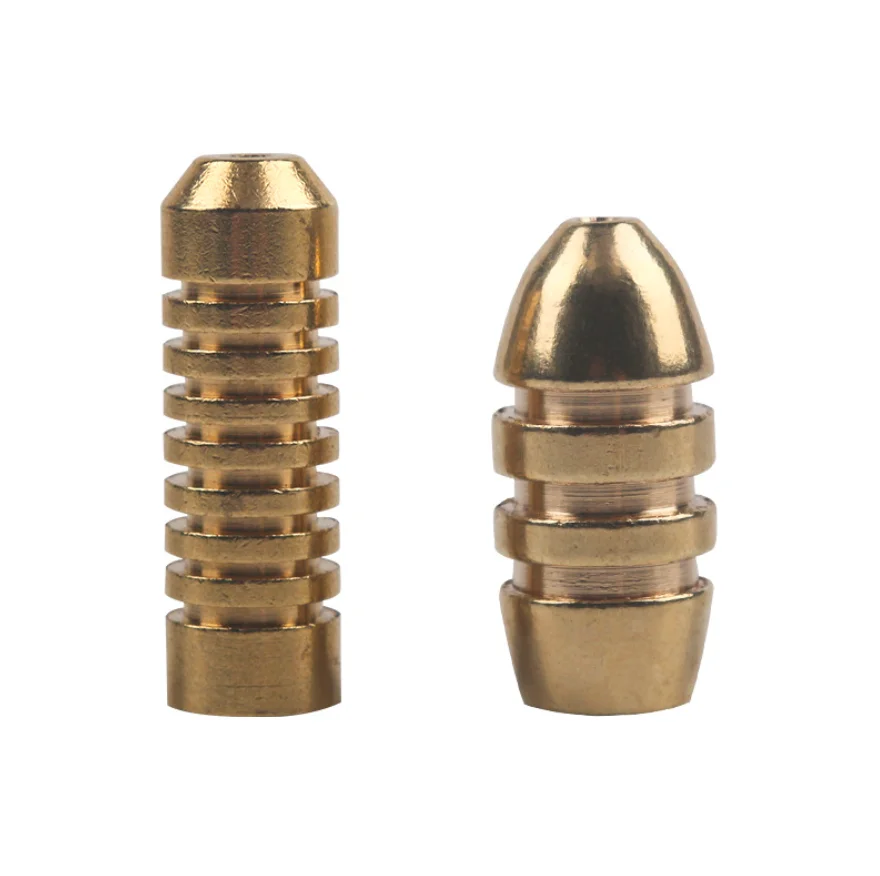 10 Uds 1,5-10g accesorios de aparejos de pesca plomo de cobre puro para peces afilados bala Texas Rig Luya plomo señuelo de peso - imagen 3