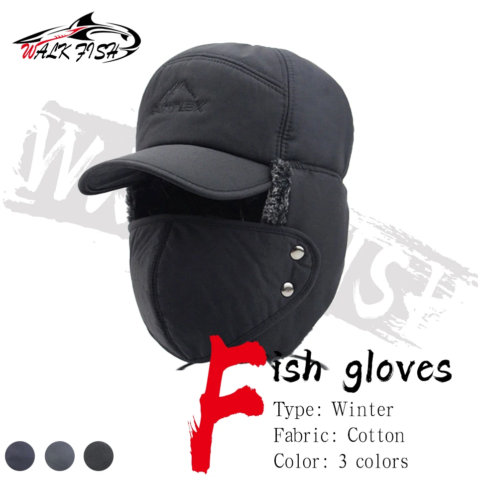 WALK FISH-Gorra de ciclismo Lei Feng, gorro de otoño e invierno para hombres mayores de mediana edad, mantiene el calor, tejido de lana grueso, resistente al viento, impermeable