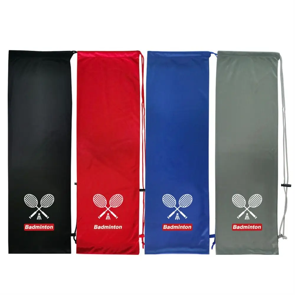 Bolsa de raqueta de bádminton con bolsillo con cordón, funda protectora de gran capacidad, bolsas de raqueta de tenis, cubierta de franela, 23cm x 72cm - imagen 2