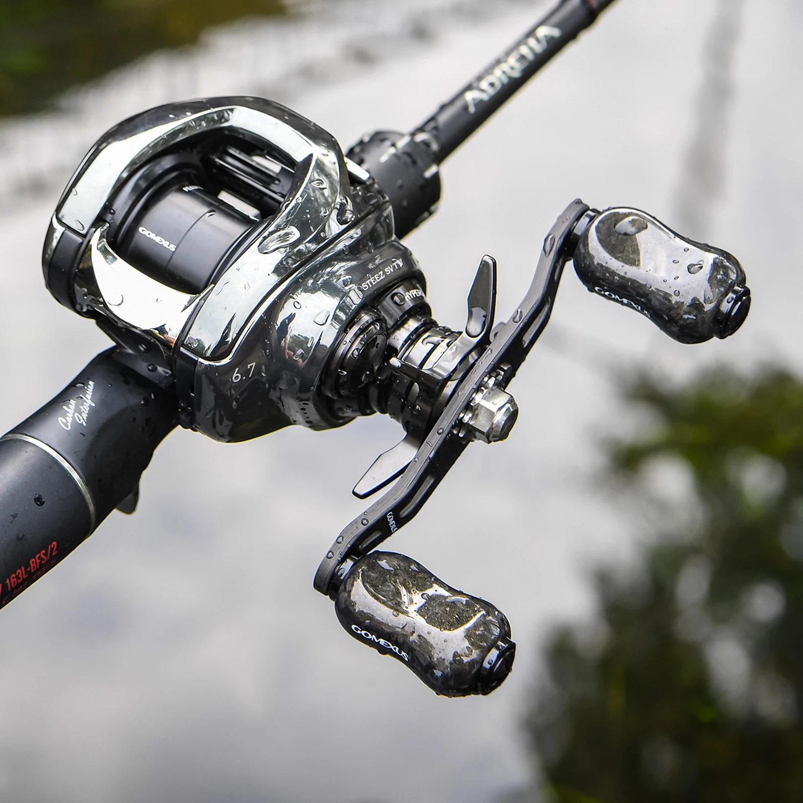 Mango de carrete Gomexus 7X4mm carbono 85mm para Shimano Bantam Metanium Curado Tranx 100 Scorpion SLX Aldebaran Baitcaster nuevos otros - imagen 4