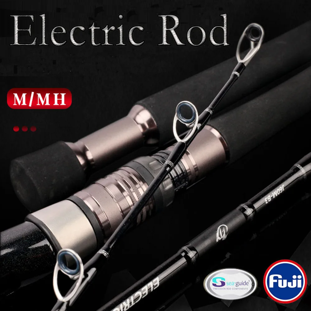 VOLIN-caña de pescar eléctrica de Jigging lento, 1,8 m, 1,9 m, M/H/MH, de carbono, para barco - imagen 5