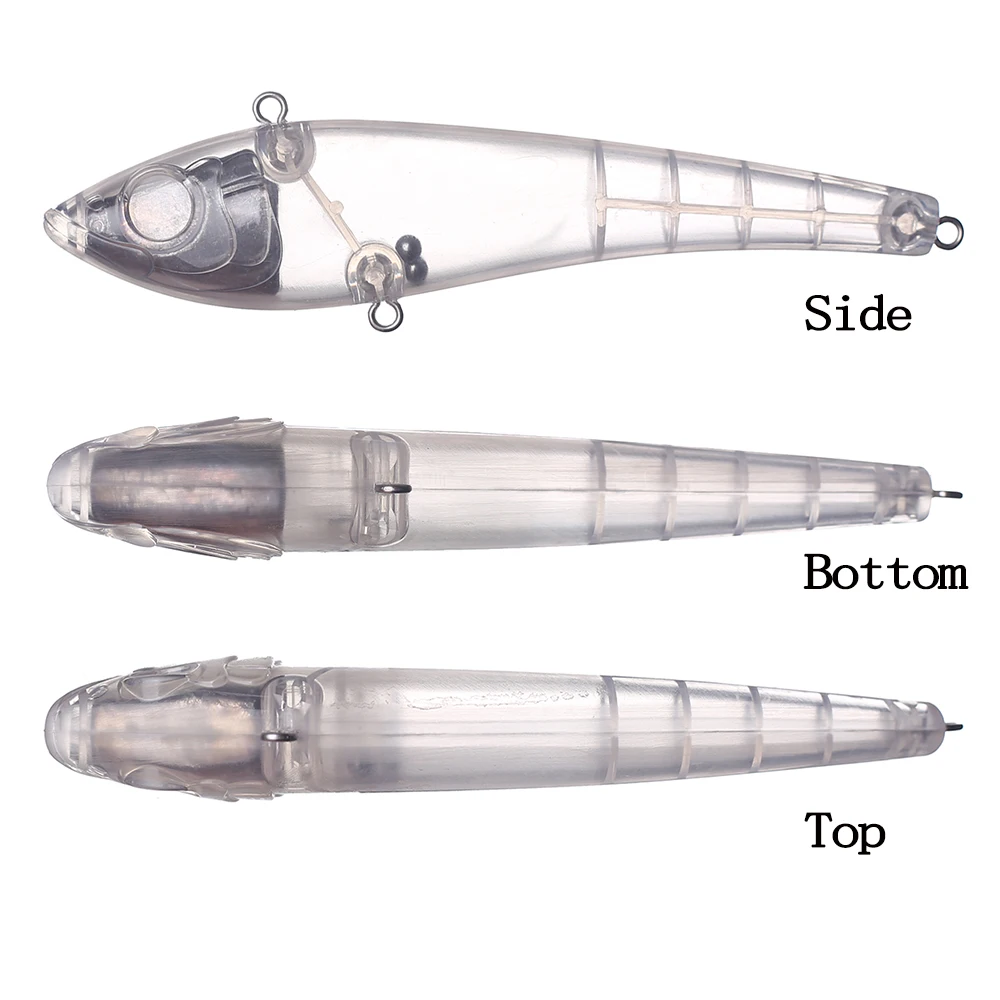 Chan'sHuang-Cebo en blanco sin pintar de 5 piezas, 14cm, 74g, sonajero que se hunde, lápiz, señuelo de pesca Artificial hecho a mano - imagen 3
