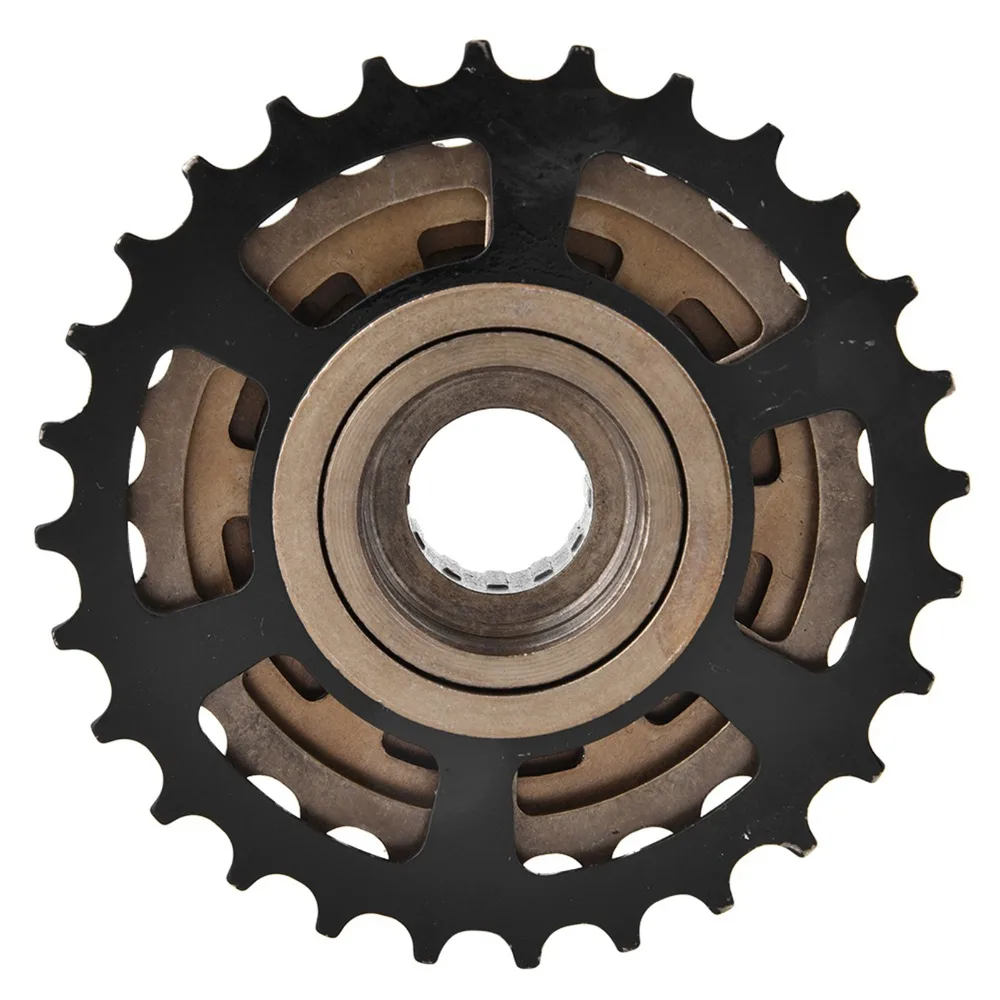 14-28T Fietsvrijloop Koolstofstaal Zwart en Bruin Fietscassettetandwiel 7-speed Eenvoudige installatie - imagen 4