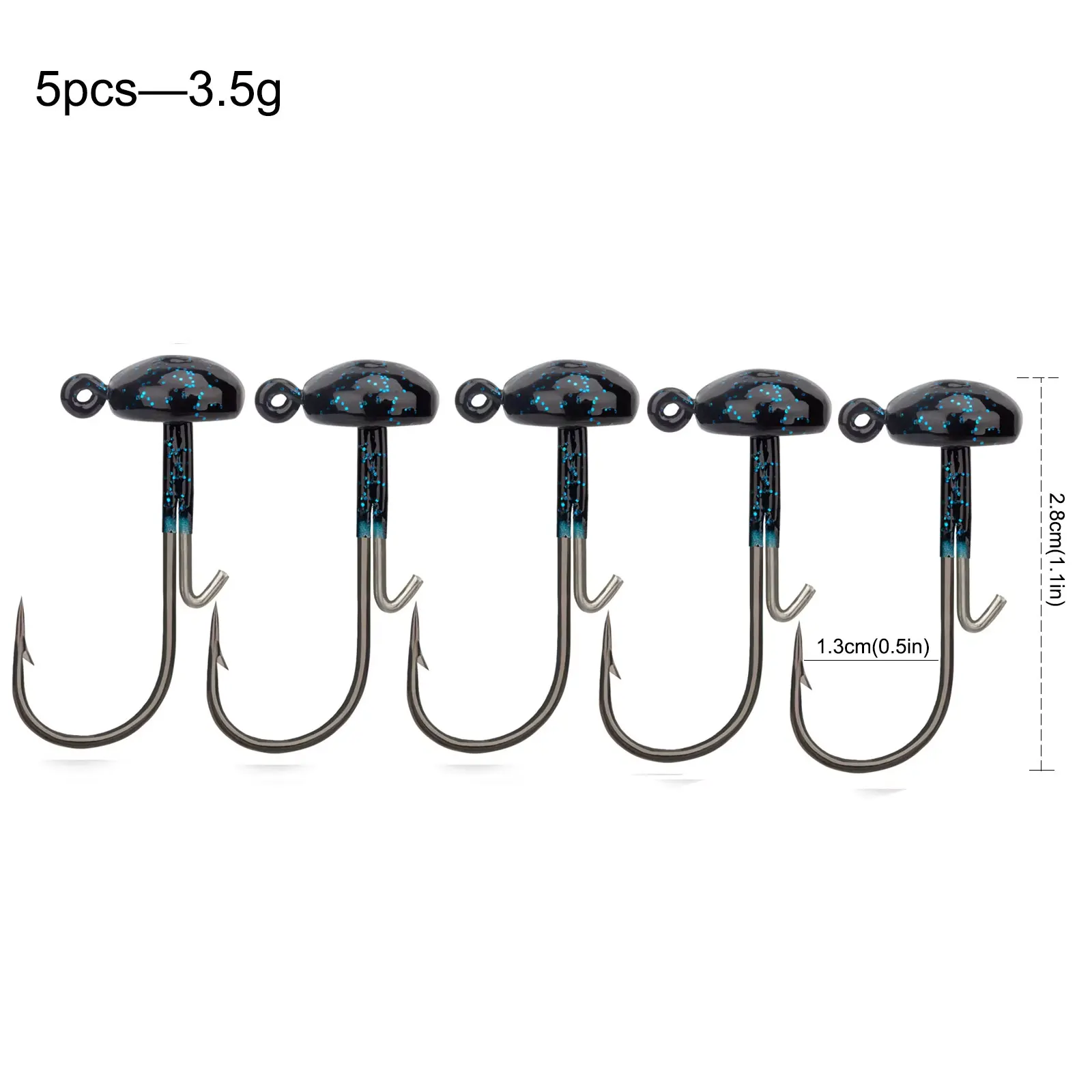 5pcs 3.5g black