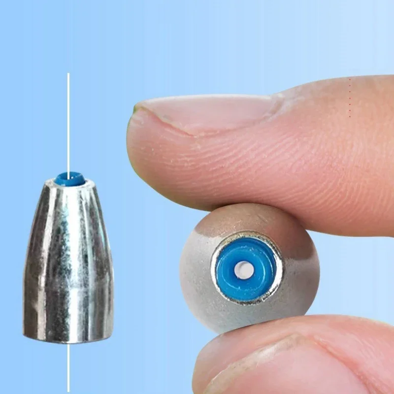10 unids/lote de plomos de pesca con forma de bala, plomos de aleación de 6 tamaños para anzuelo de manivela, aparejos de pesca, accesorios de cebo Texas Rig - imagen 5