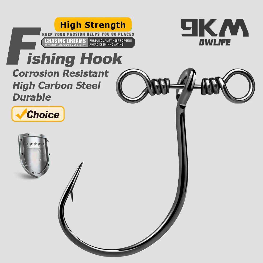 Anzuelos de tiro caído, 10 ~ 30 Uds., aparejos de tiro en línea, anzuelos de pesca giratorios, anzuelos de gusano suaves, perca para lubina, carpa, bagre, agua dulce y salada - imagen 5