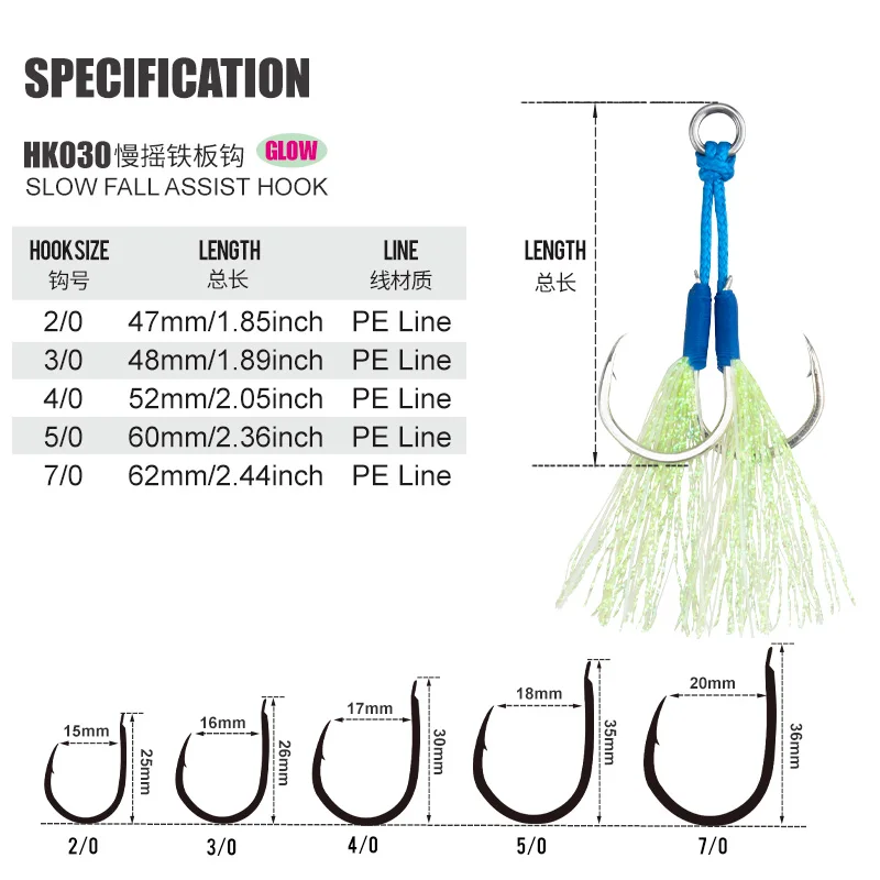 OBSESSION HK030 2 unids/bolsa 2/0 3/0 4/0 5/0 7/0 anzuelo de pesca de alto carbono agua salada anzuelos de ayuda de plantilla lenta accesorios de pesca de mar - imagen 3