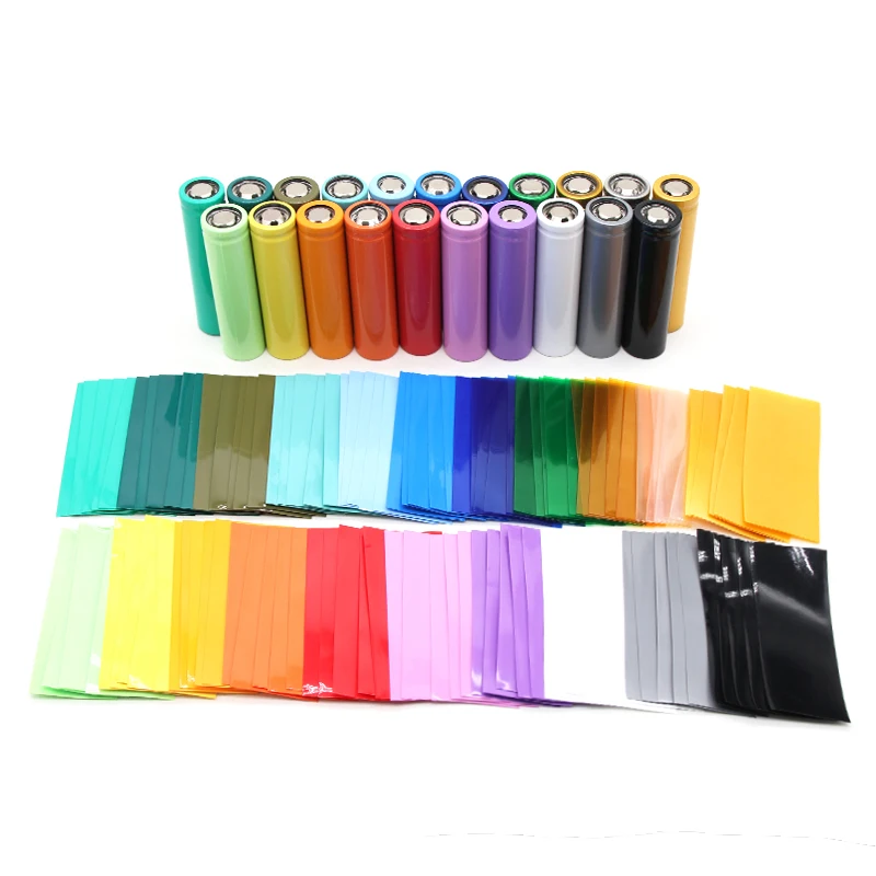 25-1000 Uds. Envolturas de batería precortadas 26650 Tubo termorretráctil de PVC caja de película de batería de envoltura termorretráctil aislada de contracción rápida - imagen 4