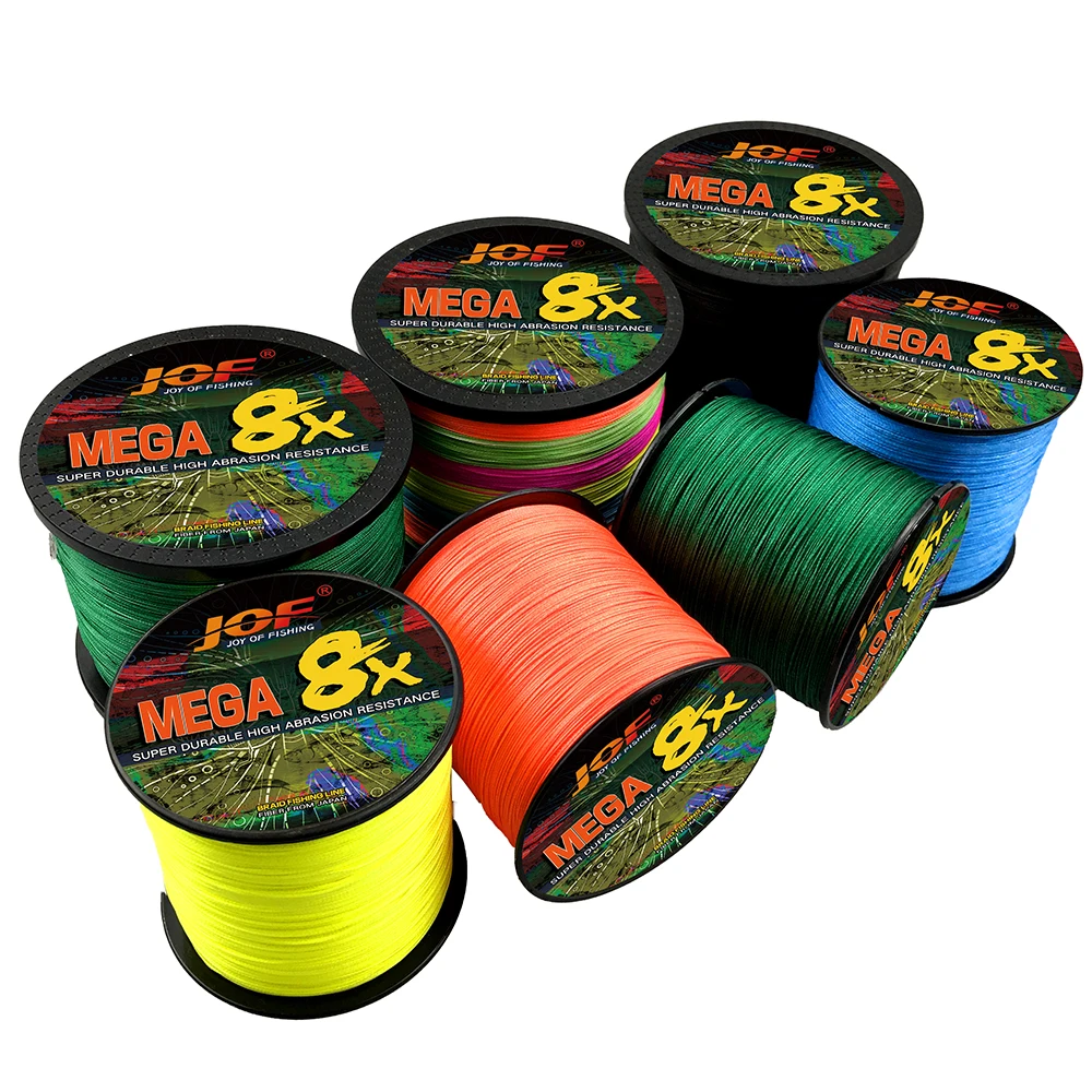 JOF-sedal de pesca trenzado de 8 hebras, rojo, 300M, 500M, 100M, líneas multifilamento de PE súper suave, accesorios de pesca con señuelo, 18LB-78LB - imagen 5