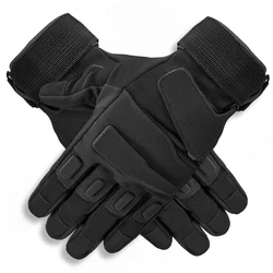 Guantes tácticos de dedo completo para deportes al aire libre, guantes antideslizantes para bicicleta, tiro de Paintball, Airsoft, ciclismo, medio guante para motocicleta