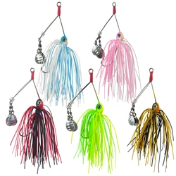 FREE FISHER Spinnerbait micro con lentejuelas y faldas de goma