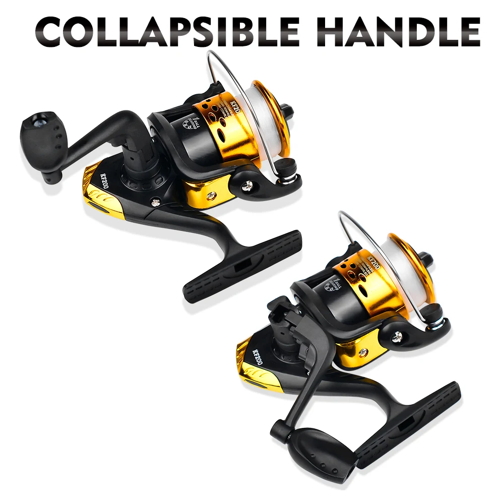 PROBEROS 1 pieza carrete de pesca relación de engranaje 5,2: 1 carrete giratorio con sedal suministros de pesca portátiles - imagen 3