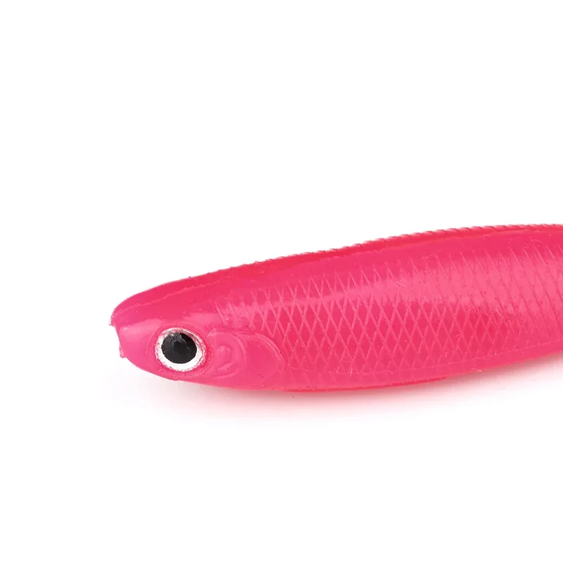 Ardea-señuelo suave de silicona Artificial, cebo con forma de pez, doble Color, Swimbait, gusano, Wobblers, aparejos de pesca, 95mm, 5,9g, 5 piezas - imagen 4
