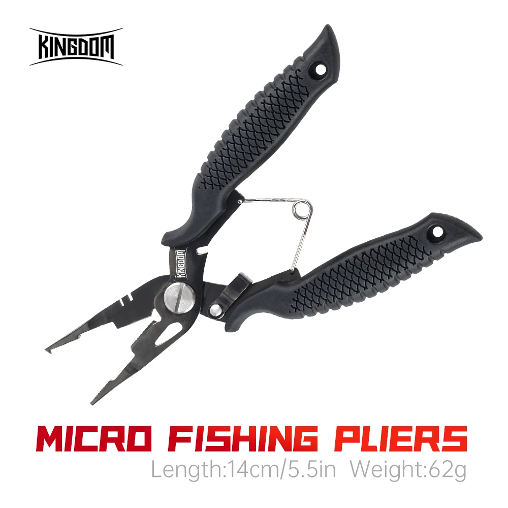 Kingdom-Alicates de pesca de 62g, cortador de línea, alicates multifuncionales, tijeras para nudos de acero, removedor de anzuelos, equipo de accesorios de pesca - imagen 2