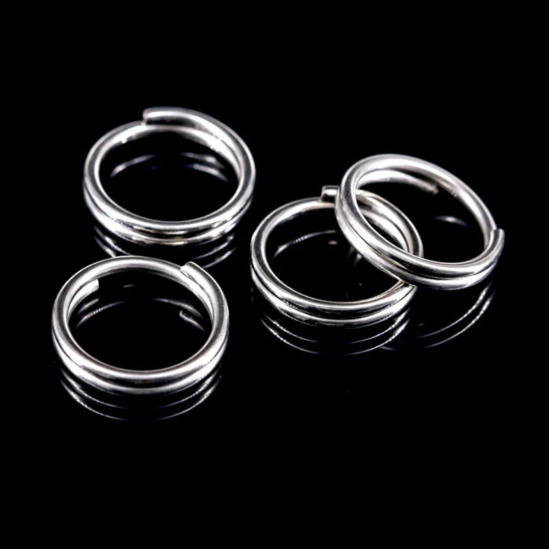 MNFT-aparejos giratorios de pesca de acero inoxidable, 1000 piezas, anillos divididos, Conector de pescado, nuevo - imagen 4