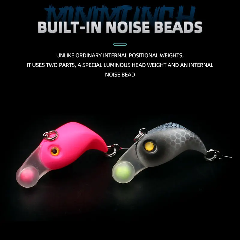 Magic Works-Mini señuelo de pesca que se hunde, Crankbaits, vibrador Wobblers, 2,5g, 25mm, cebos de pesca artificiales, señuelos duros - imagen 4