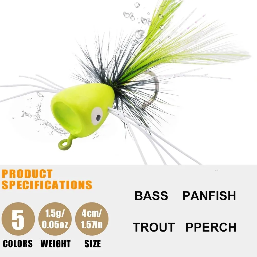 Kit de Señuelos de Pesca con mosca, 10 piezas, Topwater - imagen 3