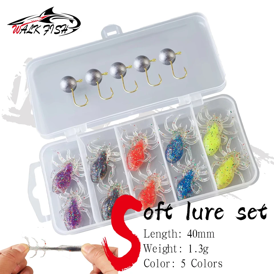 WALK FISH – Arañas elásticas de vinilo 4cm para trucha y mar