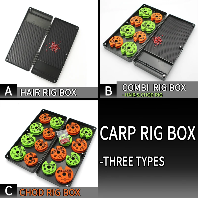 Caja de aparejos de pesca de carpa para aparejo de carpa, accesorios de aparejo de pelo, caja de almacenamiento de aparejos de extremo, multifunción - imagen 2