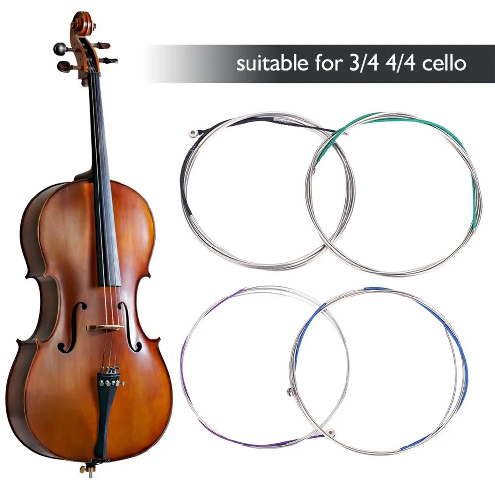 4/4 ​   Cuerdas para violonchelo ​ ​ Conjunto completo ​ Aleación Al-mg ​ ​ Pieza de repuesto de cuerda ​   entusiastas profesionales ​   ADGC ​ Accesorio para violonchelo ​