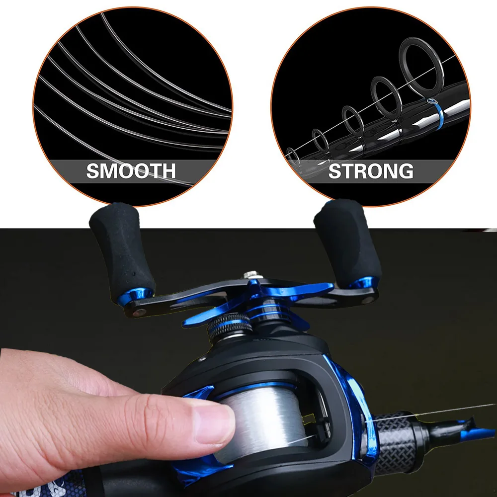 Línea de pesca de nailon con proceso de tratamiento de revestimiento de fluorocarbono de 500m, monofilamento de 0,12mm-0,47mm para pesca en agua dulce y salada - imagen 2