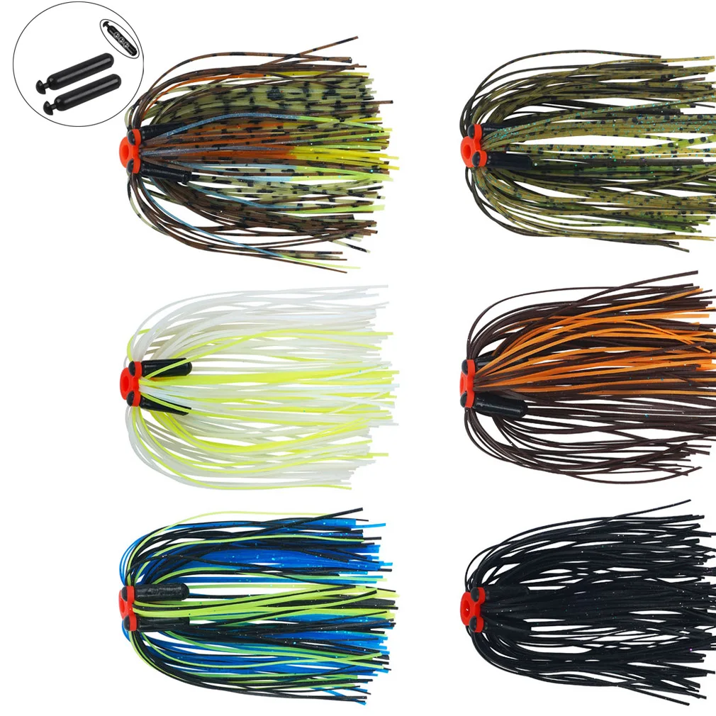 Cebo giratorio de silicona para pesca, 10 piezas, faldas de goma para señuelo - imagen 4