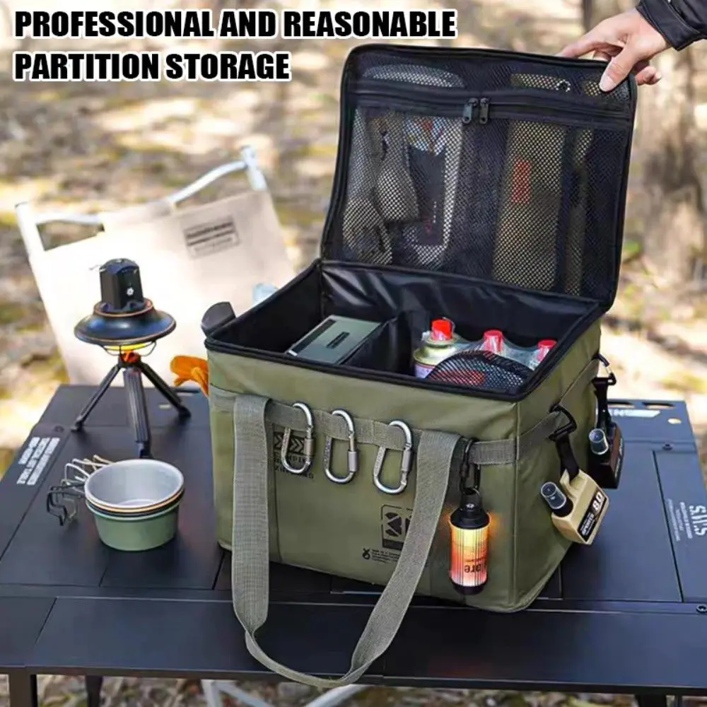 Bolsa de almacenamiento de acampada gruesa de 30/42L, bolsa de almacenamiento plegable de gran capacidad para Picnic, cajas de almacenamiento impermeables resistentes para exteriores - imagen 3