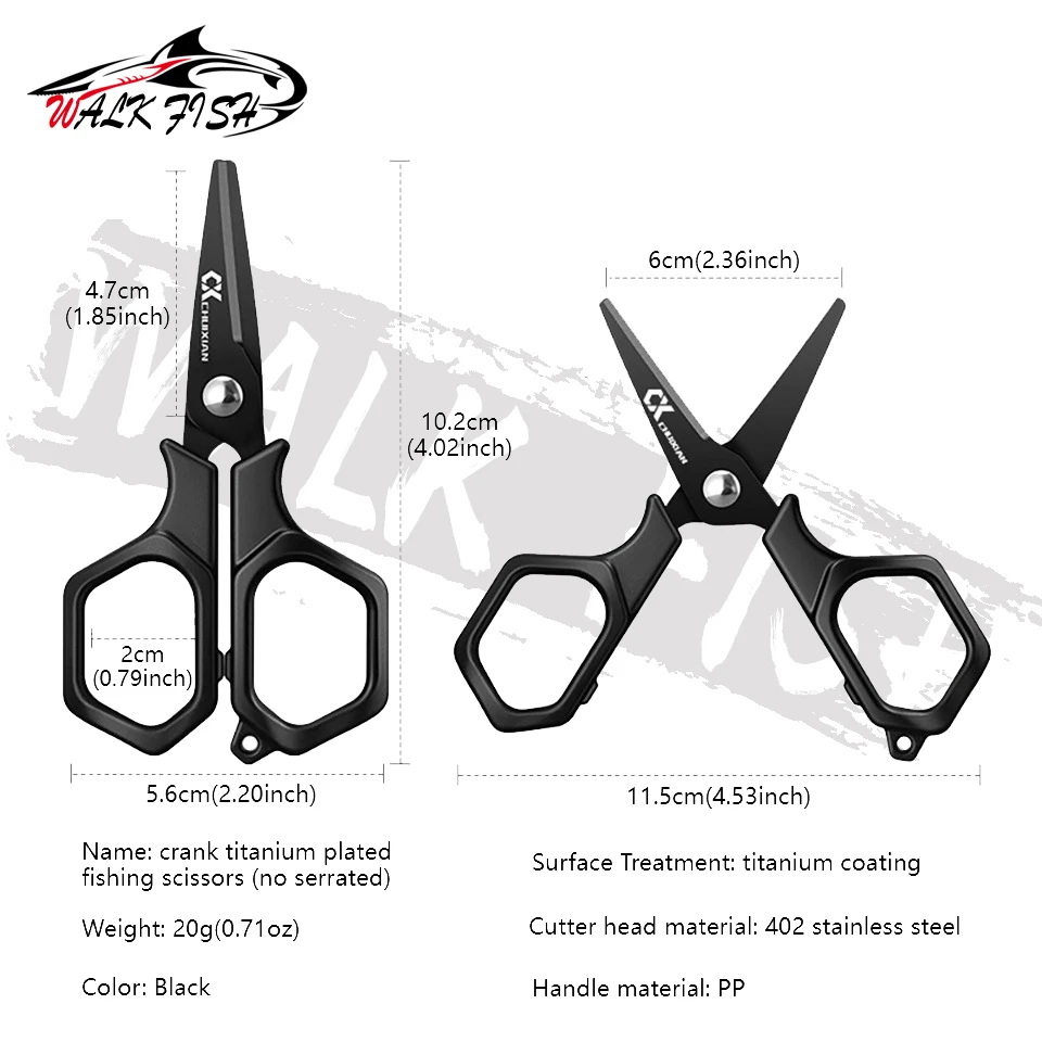 Tijeras de pesca multifuncionales WALK FISH – Titanio y acero inoxidable - imagen 5
