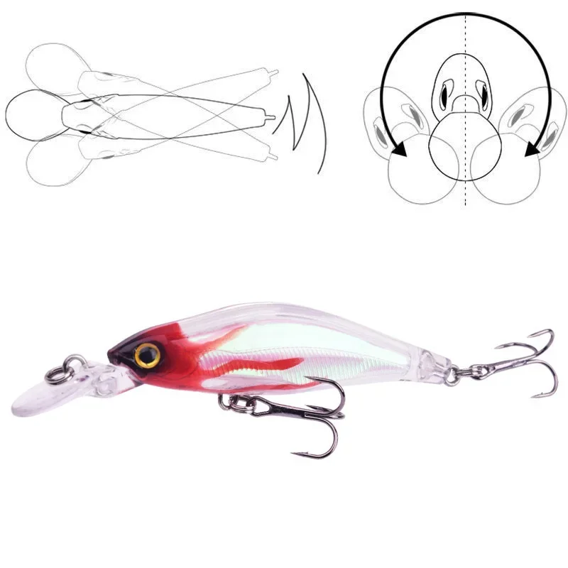 Señuelos de pesca de pececillo de hundimiento lento, 8,2 cm, 6,2g, cebo duro de plástico láser, Wobbler apretado, Jerkbait, aparejos de pesca de lubina, 1 ud. - imagen 4