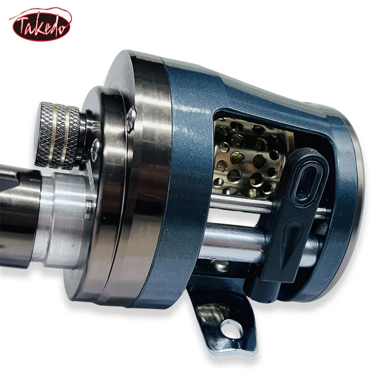 Carrete de tambor fundido TAKEDO, arrastre máximo, rodamiento de 5KG, 11 + 1B, cuerpo de Metal, carrete de pesca de fundición, pesca en agua dulce y salada - imagen 3
